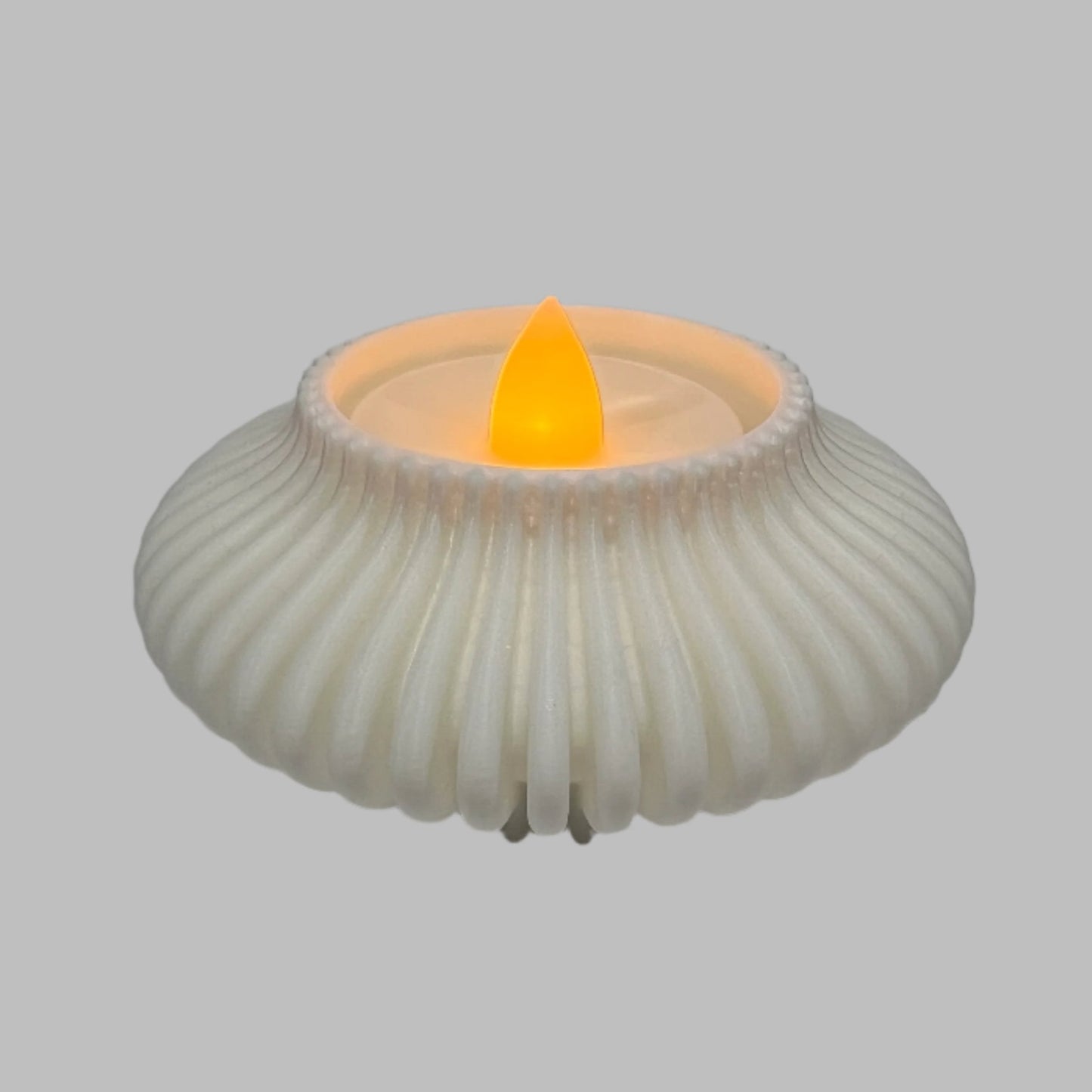 White Minimalist Votive Holder