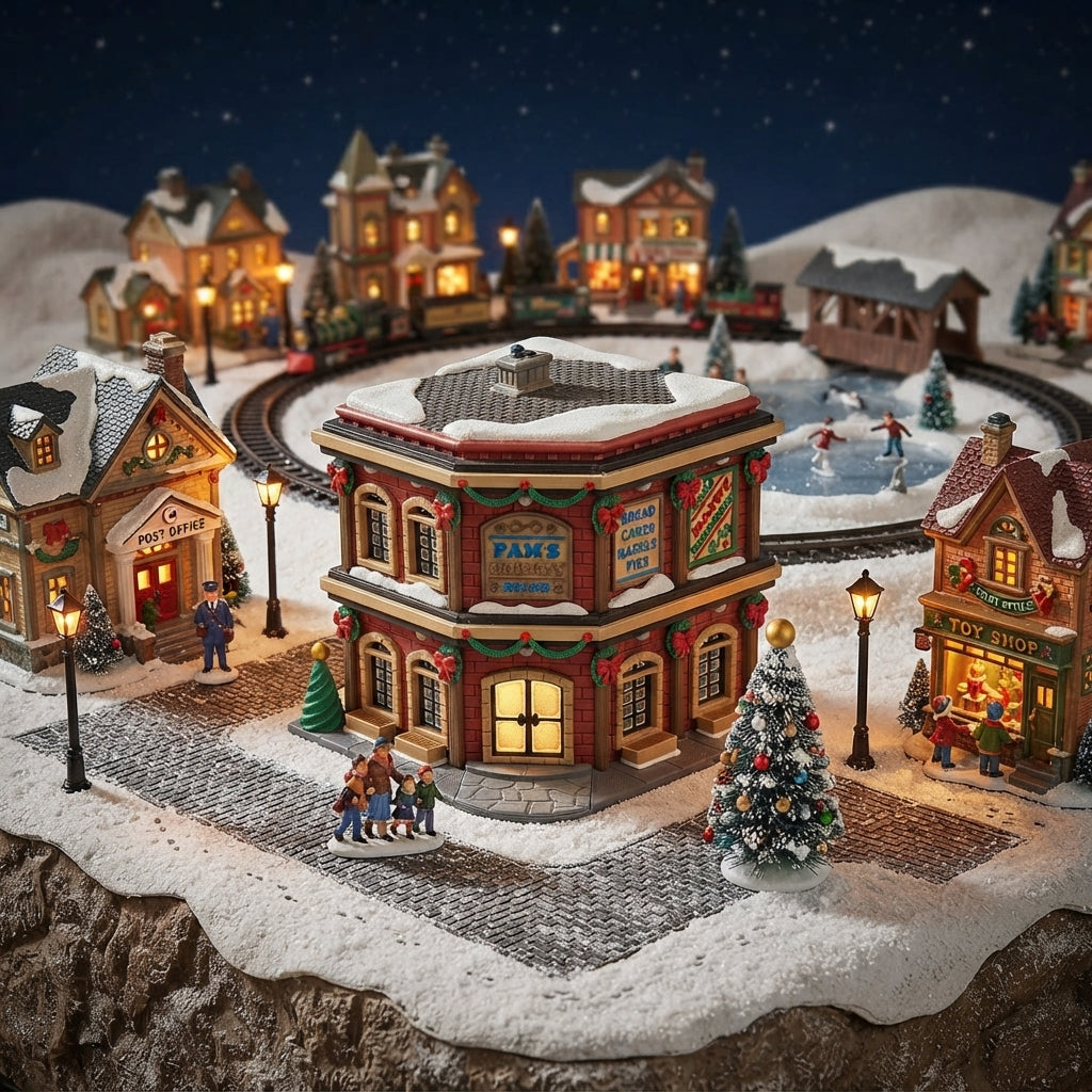 Light-Up Gingerbread Bakery Building