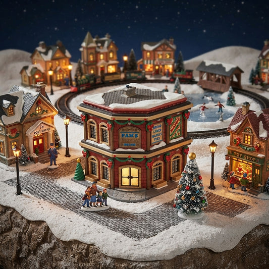 Light-Up Gingerbread Bakery Building