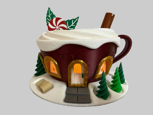 Holiday Chocolate Cup Fairy House