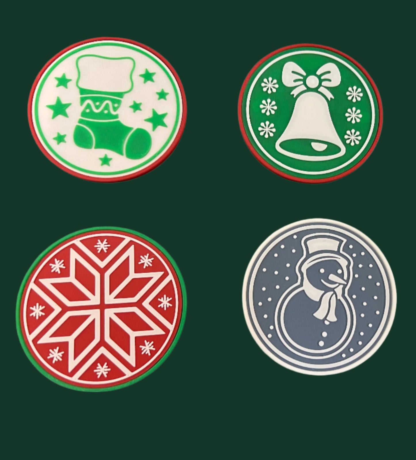 Christmas Magnetic Coasters Set of 4