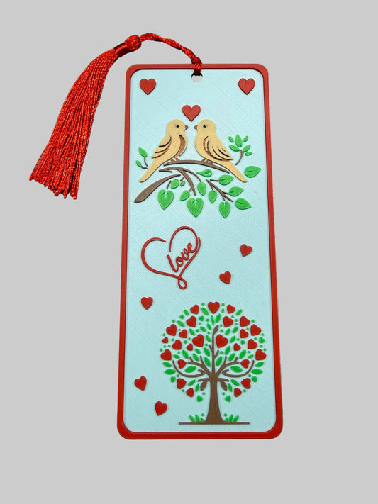 Bookmark with Love Birds